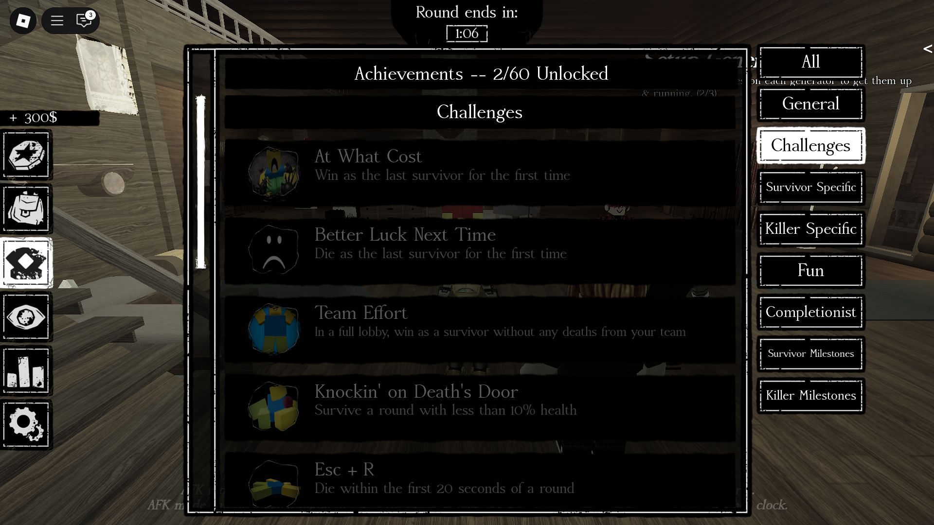 All Challenge Achievements (Image via Roblox)